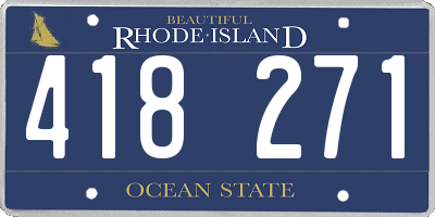 RI license plate 418271