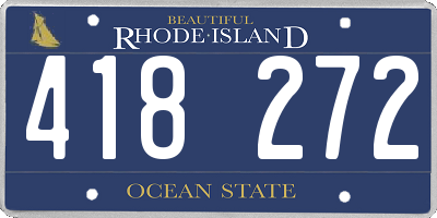 RI license plate 418272