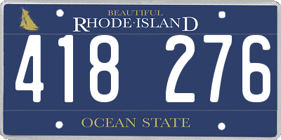 RI license plate 418276