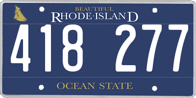 RI license plate 418277