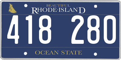 RI license plate 418280