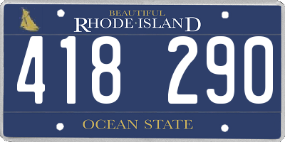 RI license plate 418290