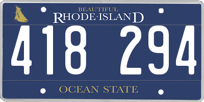 RI license plate 418294