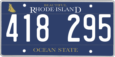 RI license plate 418295