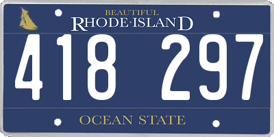 RI license plate 418297