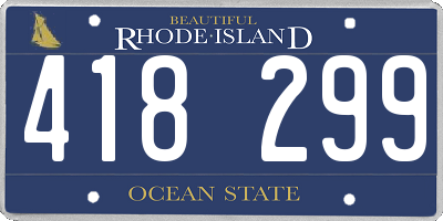 RI license plate 418299