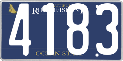 RI license plate 4183