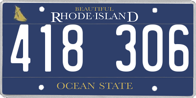 RI license plate 418306