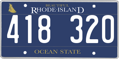 RI license plate 418320