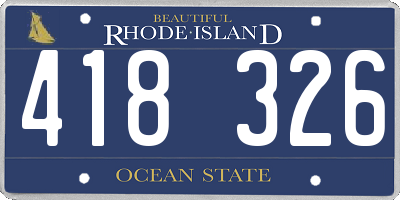 RI license plate 418326