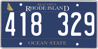 RI license plate 418329
