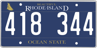 RI license plate 418344