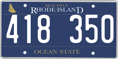 RI license plate 418350