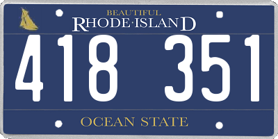 RI license plate 418351