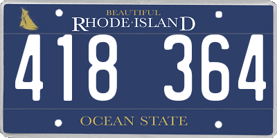 RI license plate 418364