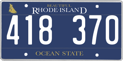 RI license plate 418370