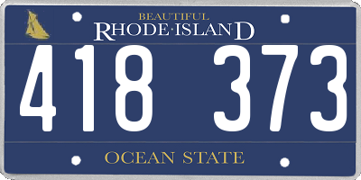 RI license plate 418373