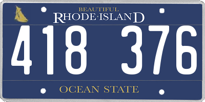 RI license plate 418376