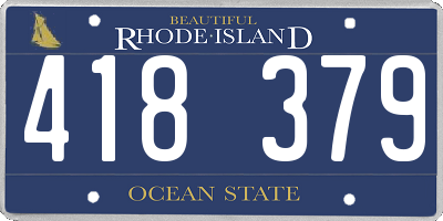 RI license plate 418379