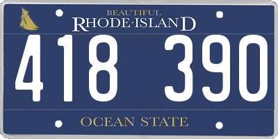 RI license plate 418390