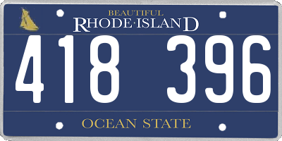 RI license plate 418396