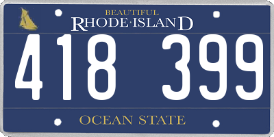 RI license plate 418399