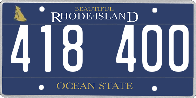 RI license plate 418400