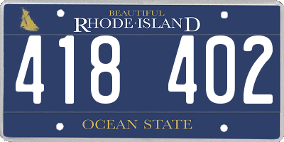 RI license plate 418402