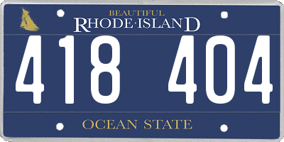 RI license plate 418404