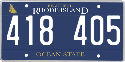 RI license plate 418405