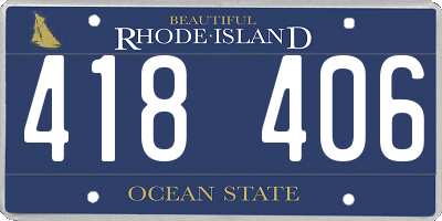 RI license plate 418406