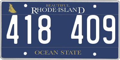 RI license plate 418409