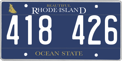 RI license plate 418426