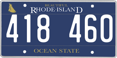 RI license plate 418460