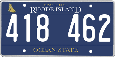 RI license plate 418462