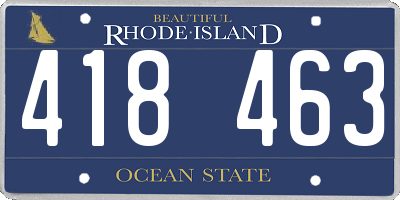 RI license plate 418463