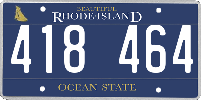 RI license plate 418464
