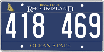 RI license plate 418469