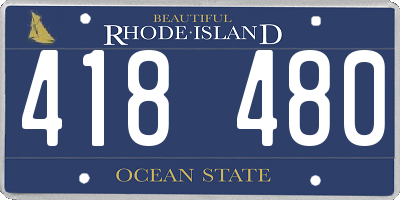 RI license plate 418480
