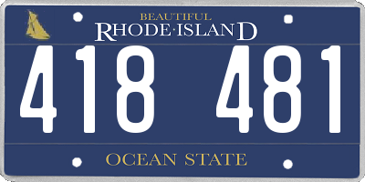 RI license plate 418481