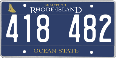 RI license plate 418482