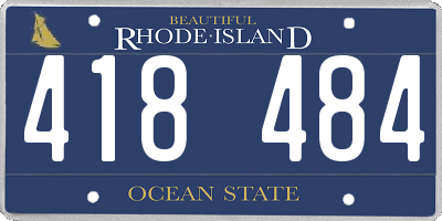 RI license plate 418484