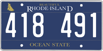 RI license plate 418491