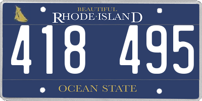 RI license plate 418495