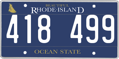 RI license plate 418499