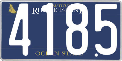 RI license plate 4185