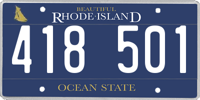 RI license plate 418501