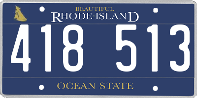 RI license plate 418513