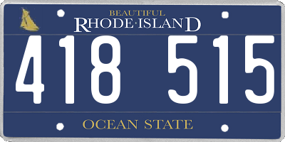 RI license plate 418515