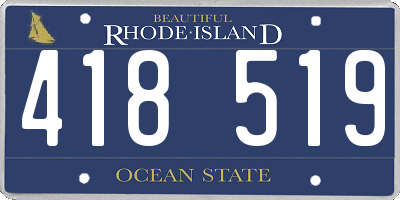 RI license plate 418519